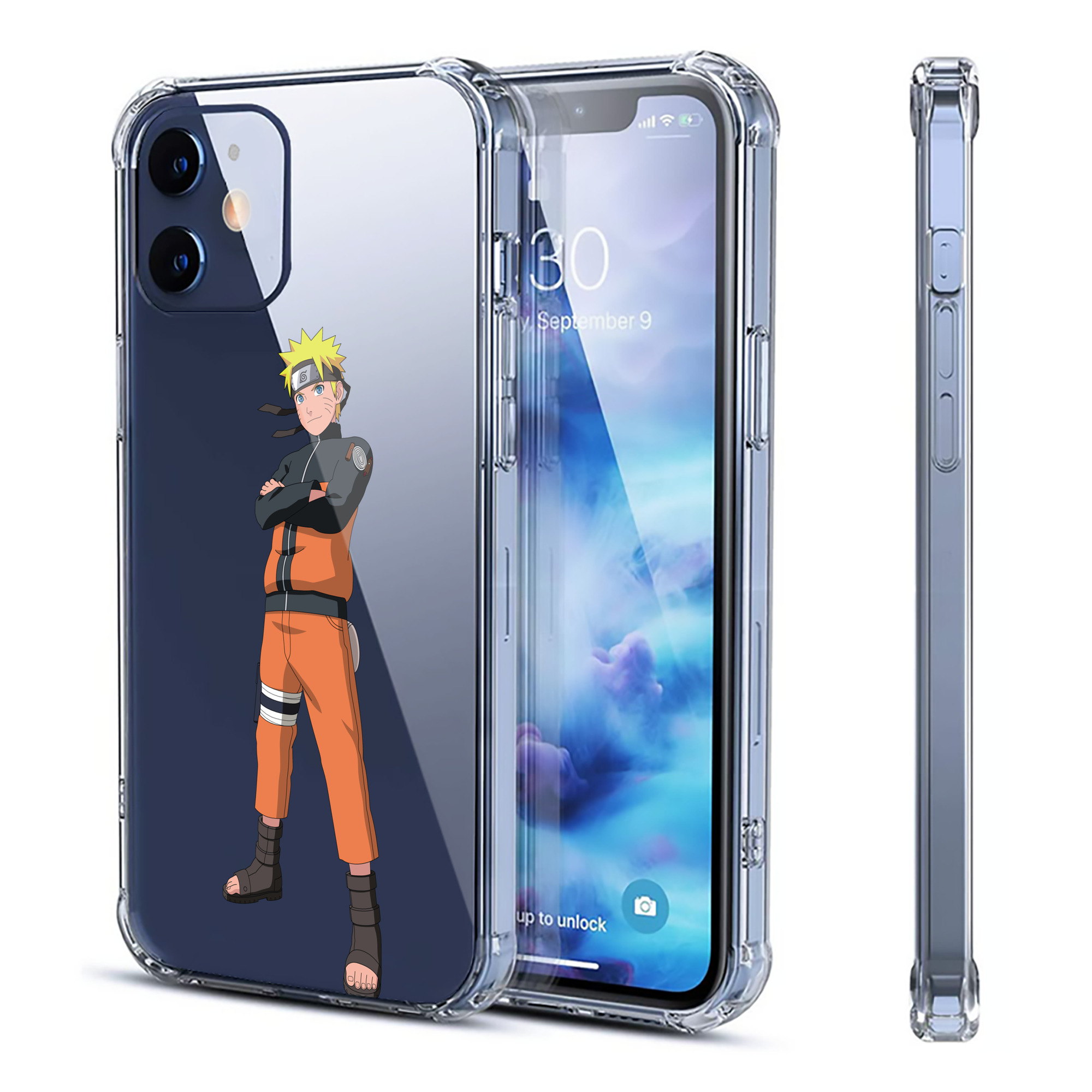 （画像用） NARUTO -ナルト- うずまき ナルト Uzumaki Naruto 【iPhone 12シリーズ対応】透明スマホケース（クリアソフトケース）